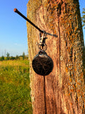 Black tag keychain